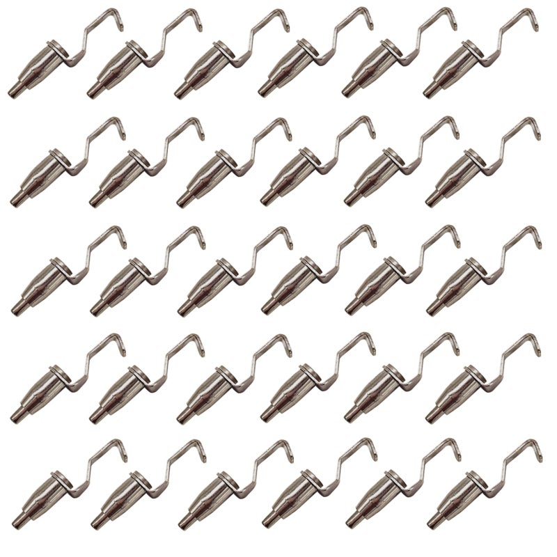 HAN SHENG 18 Pcs Adjustable Metal Art Gallery Display Wire Rope Hanger Hooks Picture Rail Hooks Hanger System Accessories for 1mm-2mm Wire Rope - Image 1